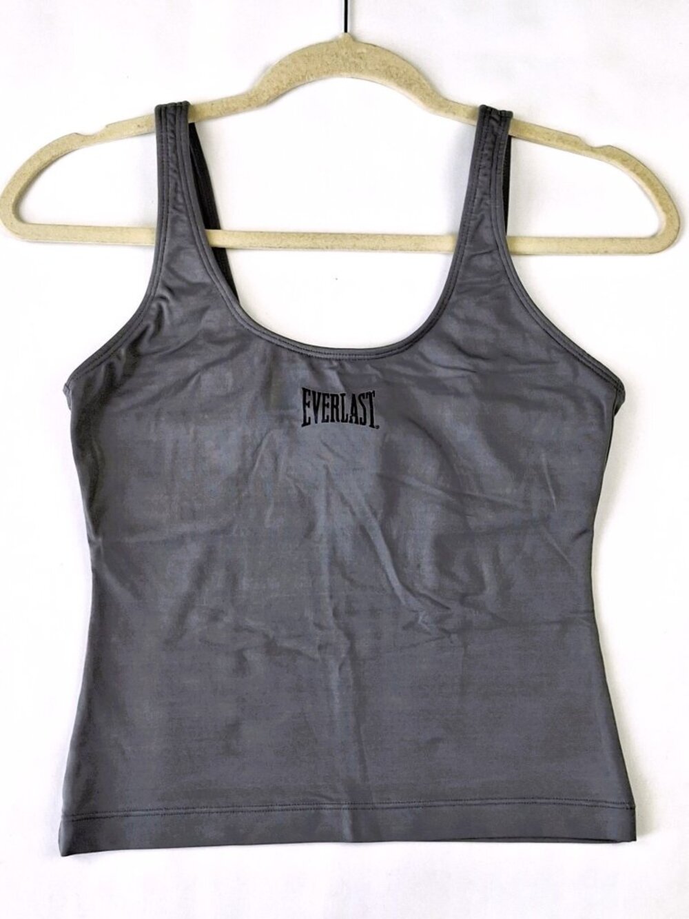 Everlast Womens Sz M Tankini Top Swimwear Gray Scoop Neck Crop Tank Top Stretchy